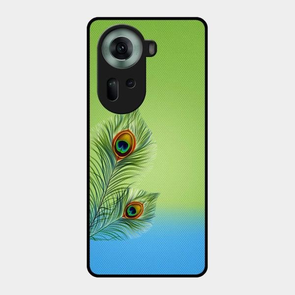 Krishna Mor Pankh Aesthetic Phone Cover For Oppo