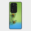 Krishna Mor Pankh Aesthetic Phone Cover For Oppo Reno 11 Pro 5G