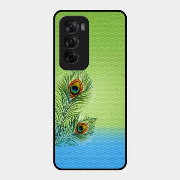 Krishna Mor Pankh Aesthetic Phone Cover For Oppo Reno 12 5G