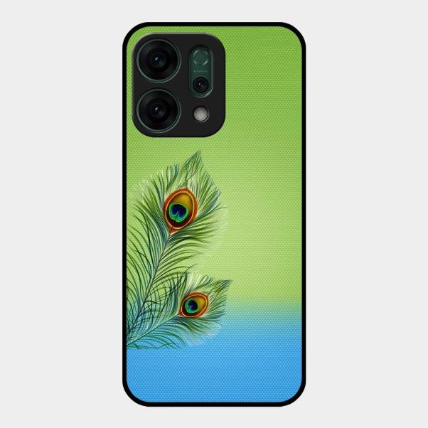 Krishna Mor Pankh Aesthetic Phone Cover For Oppo