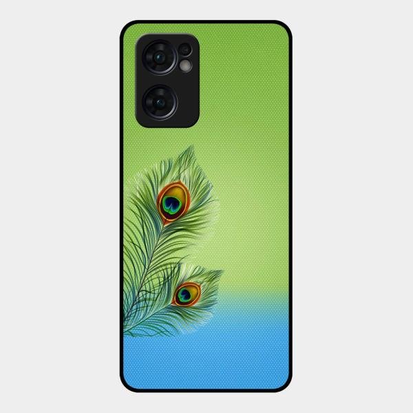 Krishna Mor Pankh Aesthetic Phone Cover For Oppo