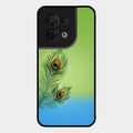 Krishna Mor Pankh Aesthetic Phone Cover For Oppo Reno 8 5G