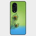Krishna Mor Pankh Aesthetic Phone Cover For Oppo Reno 8T 5G