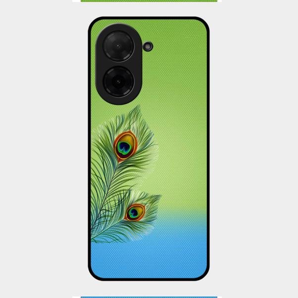 Krishna Mor Pankh Aesthetic Phone Cover For Poco C71