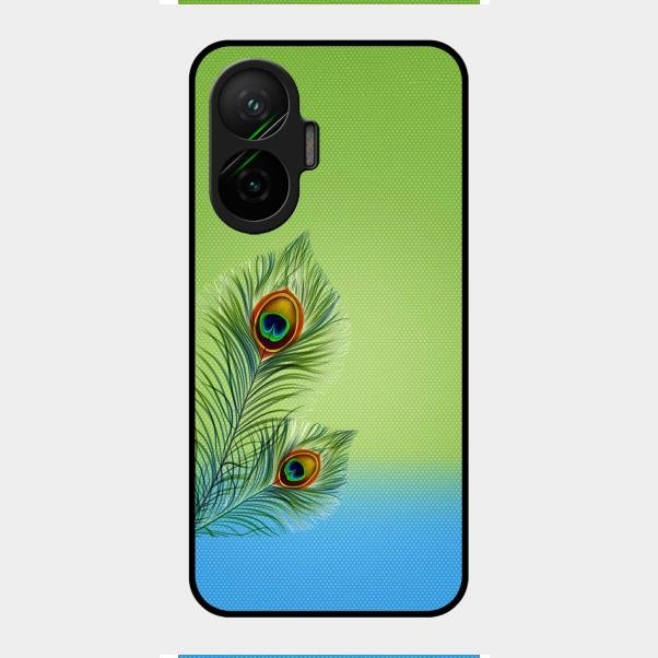 Krishna Mor Pankh Aesthetic Phone Cover For Poco F7 5G