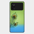 Krishna Mor Pankh Aesthetic Phone Cover For Poco X4 Pro 5G