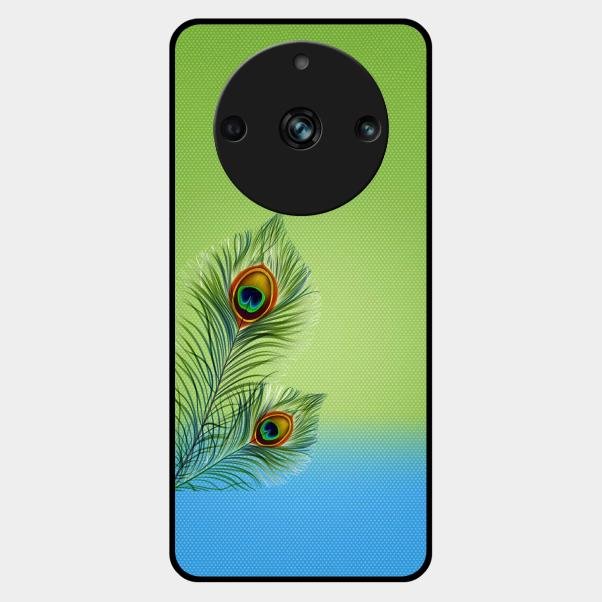 Krishna Mor Pankh Aesthetic Phone Cover For Realme 11 Pro Plus 5G