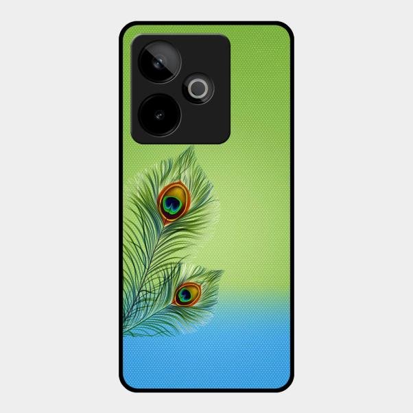 Krishna Mor Pankh Aesthetic Phone Cover For Realme Gt 7T 5G