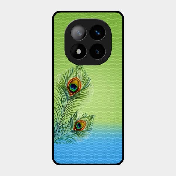 Krishna Mor Pankh Aesthetic Phone Cover For Redmi Note 14 Pro Plus 5G