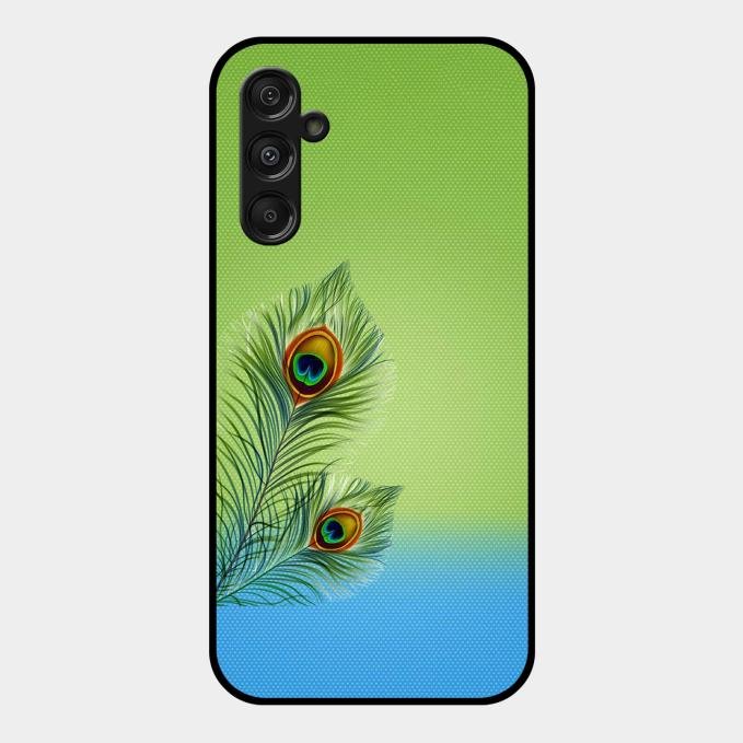 Krishna Mor Pankh Aesthetic Phone Cover For Samsung Galaxy F34 5G
