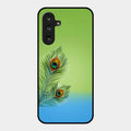 Krishna Mor Pankh Aesthetic Phone Cover For Samsung Galaxy F36 5G