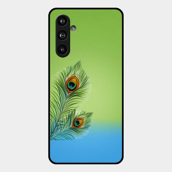 Krishna Mor Pankh Aesthetic Phone Cover For Samsung Galaxy F54 5G