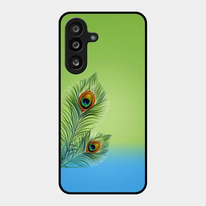 Krishna Mor Pankh Aesthetic Phone Cover For Samsung Galaxy F56 5G