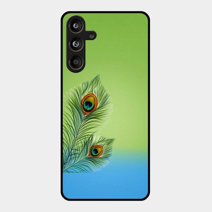 Krishna Mor Pankh Aesthetic Phone Cover For Samsung Galaxy M55 5G