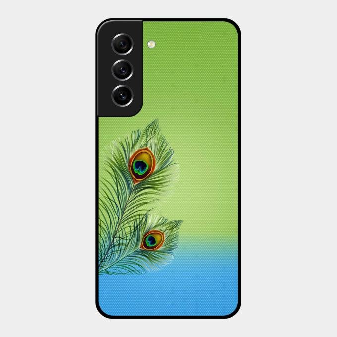 Krishna Mor Pankh Aesthetic Phone Cover For Samsung Galaxy S21 Fe 5G