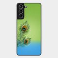 Krishna Mor Pankh Aesthetic Phone Cover For Samsung Galaxy S21