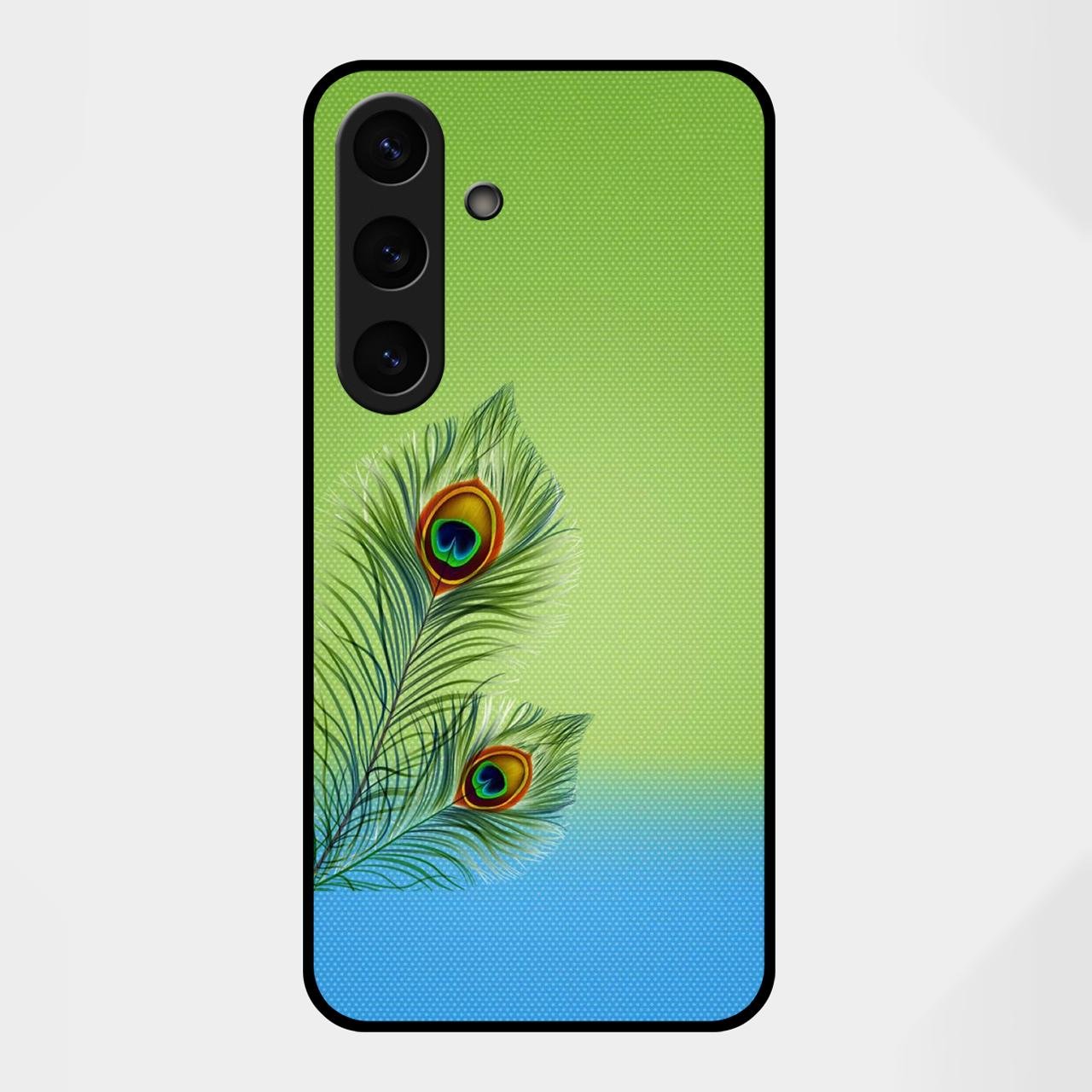 Krishna Mor Pankh Aesthetic Phone Cover For Samsung Galaxy S25 FE 5G