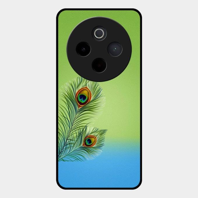 Krishna Mor Pankh Aesthetic Phone Cover For Vivo