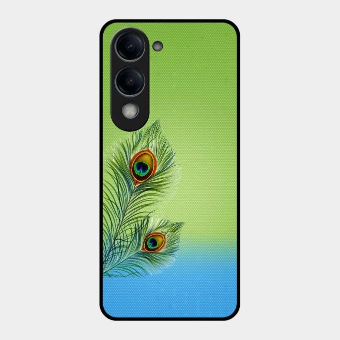 Krishna Mor Pankh Aesthetic Phone Cover For Vivo