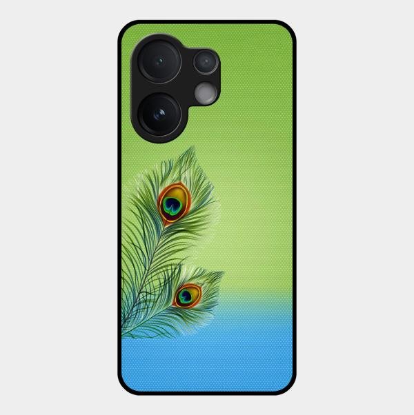 Krishna Mor Pankh Aesthetic Phone Cover For Vivo T4 Pro 5G