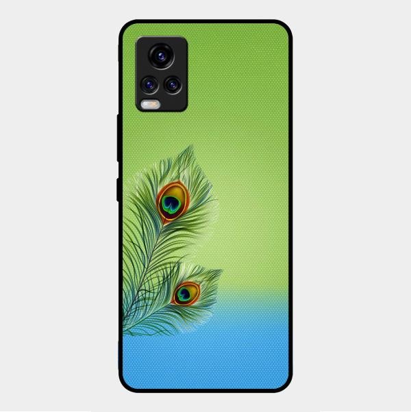 Krishna Mor Pankh Aesthetic Phone Cover For Vivo V20 Pro 5G