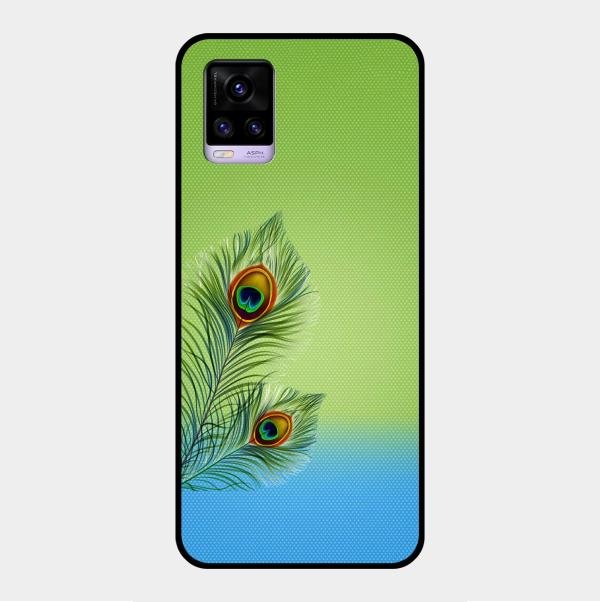 Krishna Mor Pankh Aesthetic Phone Cover For Vivo V20
