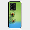 Krishna Mor Pankh Aesthetic Phone Cover For Vivo V25 5G