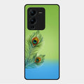 Krishna Mor Pankh Aesthetic Phone Cover For Vivo V25 Pro 5G