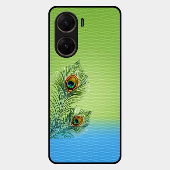 Krishna Mor Pankh Aesthetic Phone Cover For Vivo