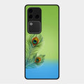 Krishna Mor Pankh Aesthetic Phone Cover For Vivo V30 Pro 5G