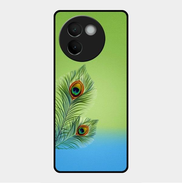 Krishna Mor Pankh Aesthetic Phone Cover For Vivo