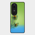 Krishna Mor Pankh Aesthetic Phone Cover For Vivo V40 5G