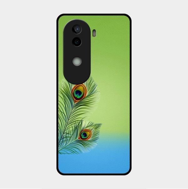 Krishna Mor Pankh Aesthetic Phone Cover For Vivo V40E 5G