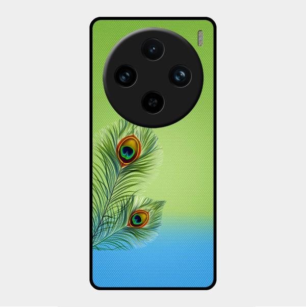 Krishna Mor Pankh Aesthetic Phone Cover For Vivo X100 Pro 5G