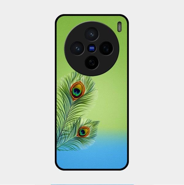 Krishna Mor Pankh Aesthetic Phone Cover For Vivo X200 5G