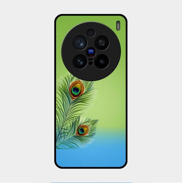 Krishna Mor Pankh Aesthetic Phone Cover For Vivo X200 Pro 5G