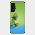 Krishna Mor Pankh Aesthetic Phone Cover For Vivo X50 5G