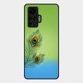 Krishna Mor Pankh Aesthetic Phone Cover For Vivo X50 Pro 5G