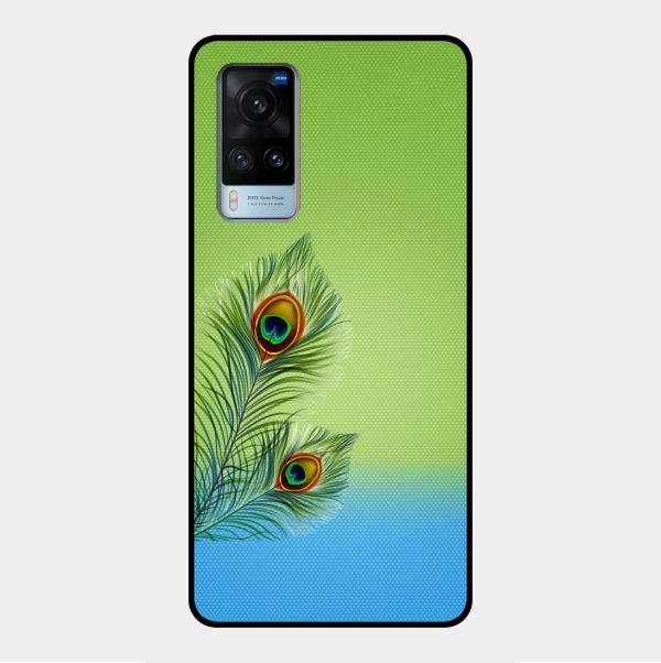Krishna Mor Pankh Aesthetic Phone Cover For Vivo X60 5G