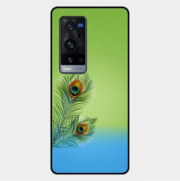 Krishna Mor Pankh Aesthetic Phone Cover For Vivo X60 Pro Plus 5G