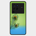 Krishna Mor Pankh Aesthetic Phone Cover For Vivo X80 Pro 5G