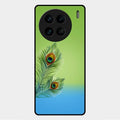 Krishna Mor Pankh Aesthetic Phone Cover For Vivo X90 Pro 5G