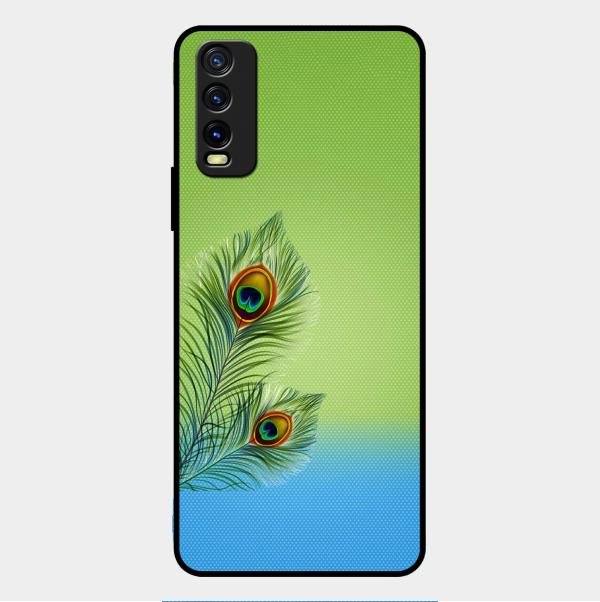 Krishna Mor Pankh Aesthetic Phone Cover For Vivo Y20T