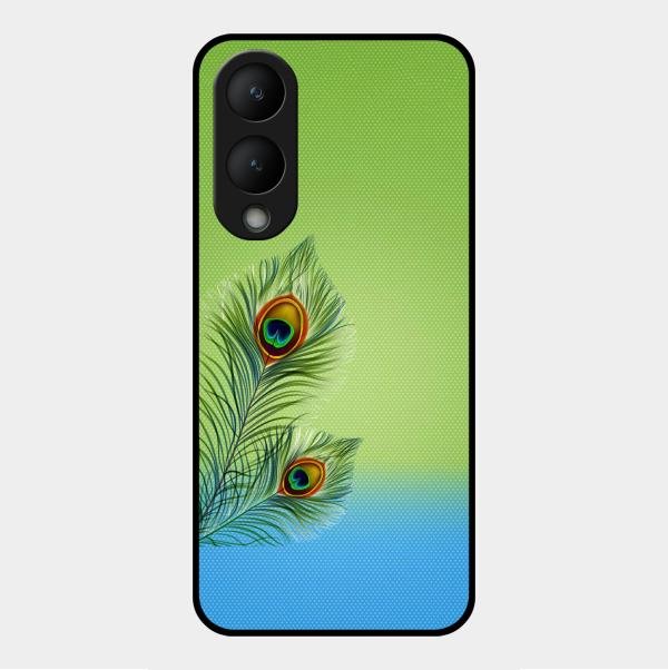Krishna Mor Pankh Aesthetic Phone Cover For Vivo Y28 5G