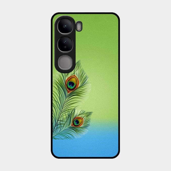 Krishna Mor Pankh Aesthetic Phone Cover For Vivo Y300 5G