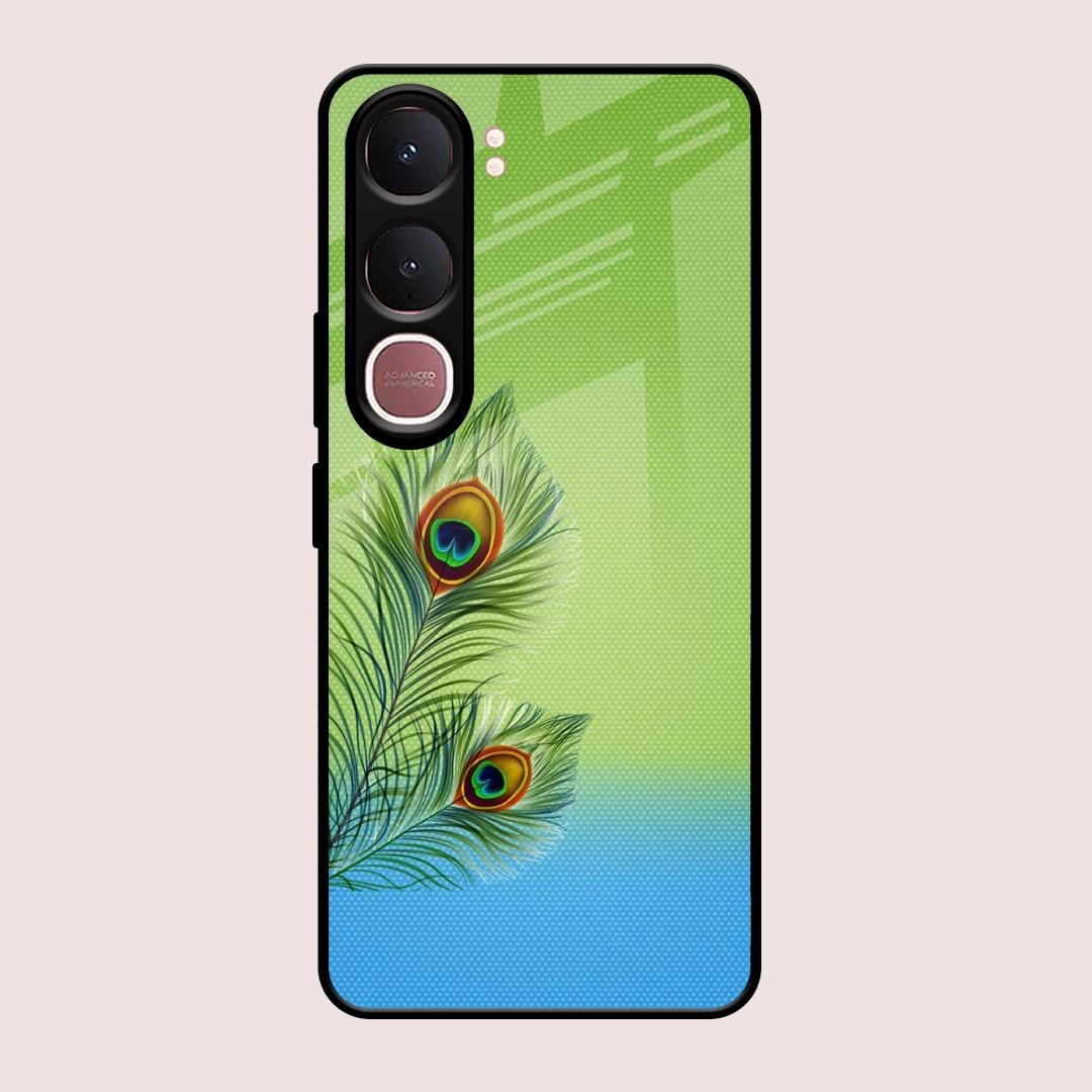 Krishna Mor Pankh Aesthetic Phone Cover For Vivo Y31 5G