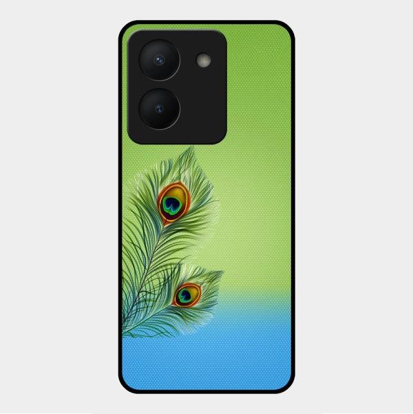 Krishna Mor Pankh Aesthetic Phone Cover For Vivo Y36