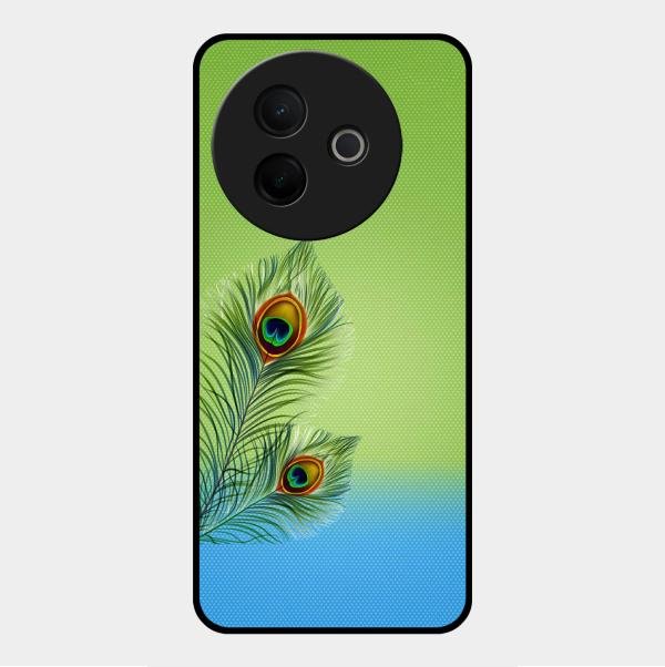 Krishna Mor Pankh Aesthetic Phone Cover For Vivo