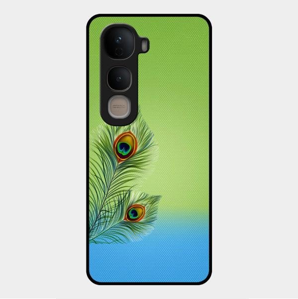 Krishna Mor Pankh Aesthetic Phone Cover For Vivo