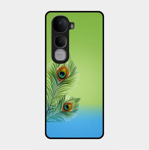 Krishna Mor Pankh Aesthetic Phone Cover For Vivo